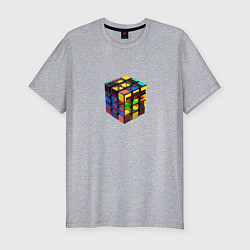 Футболка slim-fit Кубик-рубик, цвет: меланж