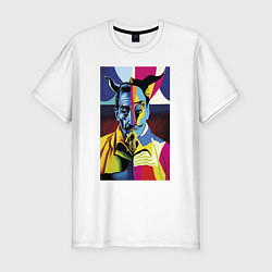 Мужская slim-футболка Salvador Dali: Neural network