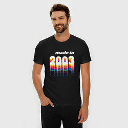 Футболка slim-fit Made in 2003 liquid art, цвет: черный — фото 2