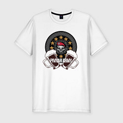 Футболка slim-fit Пивная армия, цвет: белый