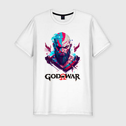 Мужская slim-футболка God of War, Kratos