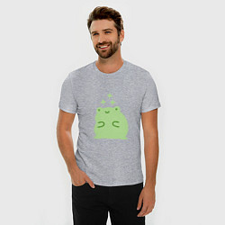 Футболка slim-fit Лягушка Kawaii, цвет: меланж — фото 2