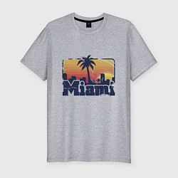 Футболка slim-fit Beach of Miami, цвет: меланж