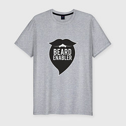 Футболка slim-fit Beard enabler, цвет: меланж