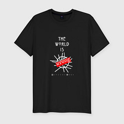 Футболка slim-fit The world is wrong depeche mode, цвет: черный