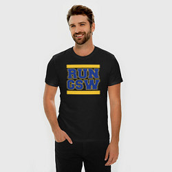 Футболка slim-fit RUN GSW, цвет: черный — фото 2