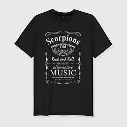 Футболка slim-fit Scorpions в стиле Jack Daniels, цвет: черный