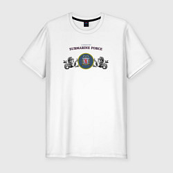 Мужская slim-футболка Подводные силы ВМФ княжества Люксембург