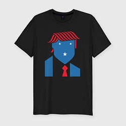 Футболка slim-fit USA Trump, цвет: черный
