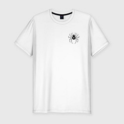 Футболка slim-fit Паук 8, цвет: белый