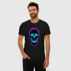 Футболка slim-fit Standoff 2 skull art neon, цвет: черный — фото 2