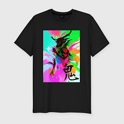 Мужская slim-футболка Демон Они - искусство - Япония