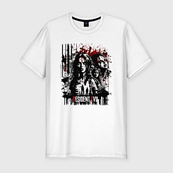 Мужская slim-футболка Дизайн Resident Evil