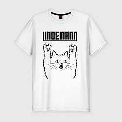 Футболка slim-fit Lindemann - rock cat, цвет: белый