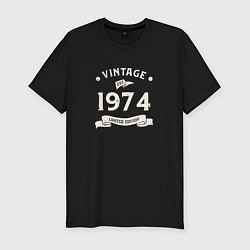 Мужская slim-футболка Винтаж 1974 ограниченный выпуск