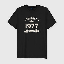 Футболка slim-fit Винтаж 1977 ограниченный выпуск, цвет: черный