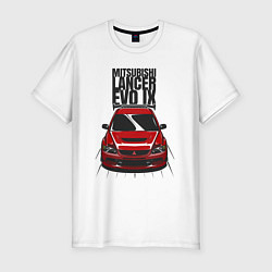 Мужская slim-футболка Mitsubishi Lancer Evo IX