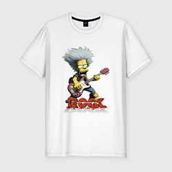Мужская slim-футболка Rock Simpsons style