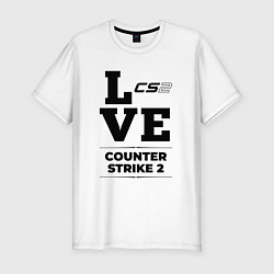 Мужская slim-футболка Counter Strike 2 love classic
