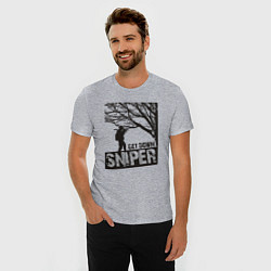 Футболка slim-fit Get down sniper, цвет: меланж — фото 2