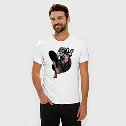 Футболка slim-fit Buddha with ice cream, цвет: белый — фото 2