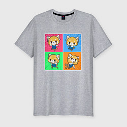 Футболка slim-fit Aggretsuko Dance, цвет: меланж