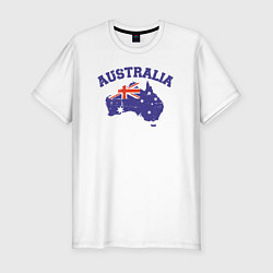 Футболка slim-fit Australia, цвет: белый