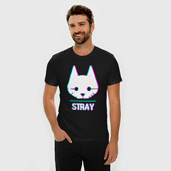 Футболка slim-fit Stray в стиле glitch и баги графики, цвет: черный — фото 2