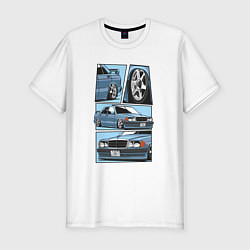 Футболка slim-fit Mercedes-Benz 190E V1, цвет: белый