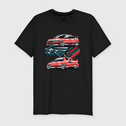 Мужская slim-футболка Mitsubishi Lancer Evolution IX V1