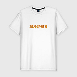 Футболка slim-fit Summer 2023, цвет: белый