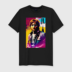 Мужская slim-футболка John Lennon - world legend