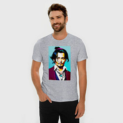 Футболка slim-fit Johnny Depp - Japan style, цвет: меланж — фото 2