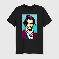 Футболка slim-fit Johnny Depp - Japan style, цвет: черный