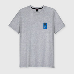 Футболка slim-fit Игровая консоль Тетрис - мини, цвет: меланж