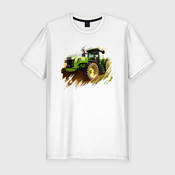 Футболка slim-fit Farming Simulator - brushstroke, цвет: белый