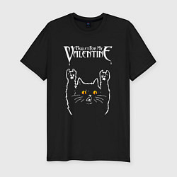 Мужская slim-футболка Bullet For My Valentine rock cat