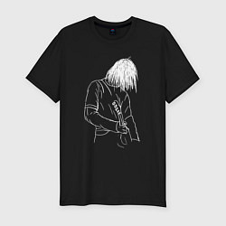 Мужская slim-футболка Kurt Cobain grunge
