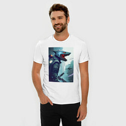 Футболка slim-fit Cyber shark, цвет: белый — фото 2