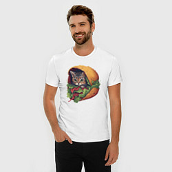 Футболка slim-fit ТаКОт: кот-тако, цвет: белый — фото 2