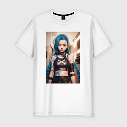 Футболка slim-fit Jinx model arcane league of legends, цвет: белый