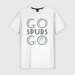 Футболка slim-fit Go spurs go, цвет: белый