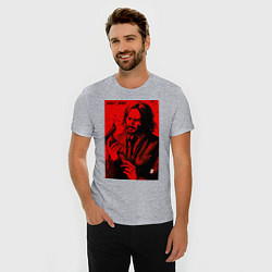 Футболка slim-fit John Wick Baba Yaga art, цвет: меланж — фото 2