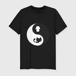 Футболка slim-fit Инь-Ян гармония, цвет: черный