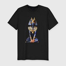 Мужская slim-футболка Фараон синий