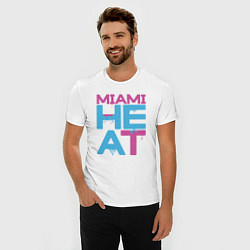 Футболка slim-fit Miami Heat style, цвет: белый — фото 2