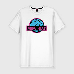 Футболка slim-fit Miami Heat team, цвет: белый