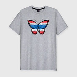 Мужская slim-футболка Бабочка Таиланд