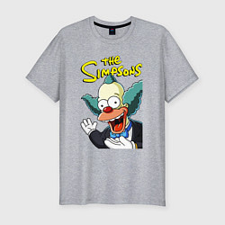 Мужская slim-футболка Krusty the clown