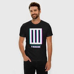 Футболка slim-fit Paramore glitch rock, цвет: черный — фото 2